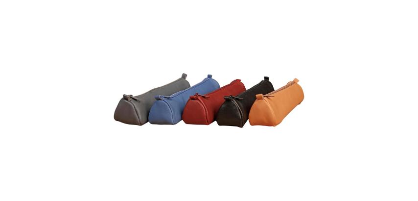 Trousse en cuir Age Bag trapèze 21x5x5 cm - Assortis