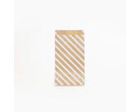 Sach. x50 poch. Kraft PF rayure blanche - Kraft