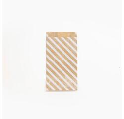 Sach. x50 poch. Kraft PF rayure blanche - Kraft
