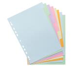 Tabbladen pastelkarton 170g Forever 8 posities - A4 - Geassorteerde pastel kleuren