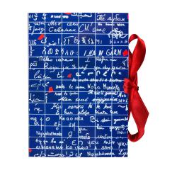 Le Mur des Je t'aime, Set de correspondance 15,5x10 cm contenant 10 cartes doubles 8,25x12,8 cm et 10 enveloppes Pollen 9x14 cm Rouge corail