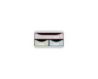 Module de classement Small-Box 3 tiroirs Black Office - Blanc/arlequin