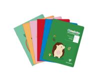 Cahier piqué 17x22cm 64 pages double ligne 3mm + interligne + marge Couleur aléatoire - Assortis