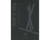 GraF'it bloc agrafé 80F A4 90g - Noir