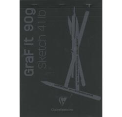 GraF'it bloc agrafé 80F A4 90g - Noir
