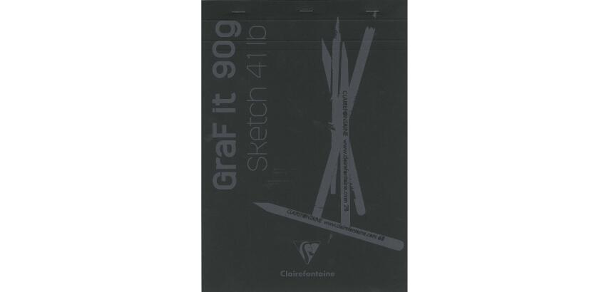 GraF'it bloc agrafé 80F A4 90g - Noir
