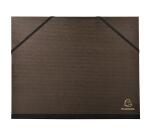 Zeichenmappe mit Gummizug für Format DIN A4 Überbreite, Kraft schwarz, 26x33cm - Schwarz