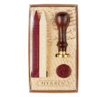SET SCEAU + 2 BATONS CIRE FLEUR DE LYS - Fleur de lys