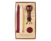 SET SCEAU + 2 BATONS CIRE FLEUR DE LYS - Fleur de lys