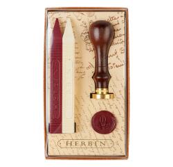 SET SCEAU + 2 BATONS CIRE FLEUR DE LYS - Fleur de lys