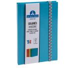 Carnet Iderama 170x110, 192 pages lignées - bleu
