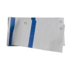 Verkaufsblock mit farbigen Streifen, 100 Blatt doppelt nummeriert, 6,6x13,5 cm - Farben sortiert