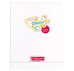 Cahier de dessin piqué 8000 POLYPRO 17x22 cm 32 pages uni 90 g - Incolore