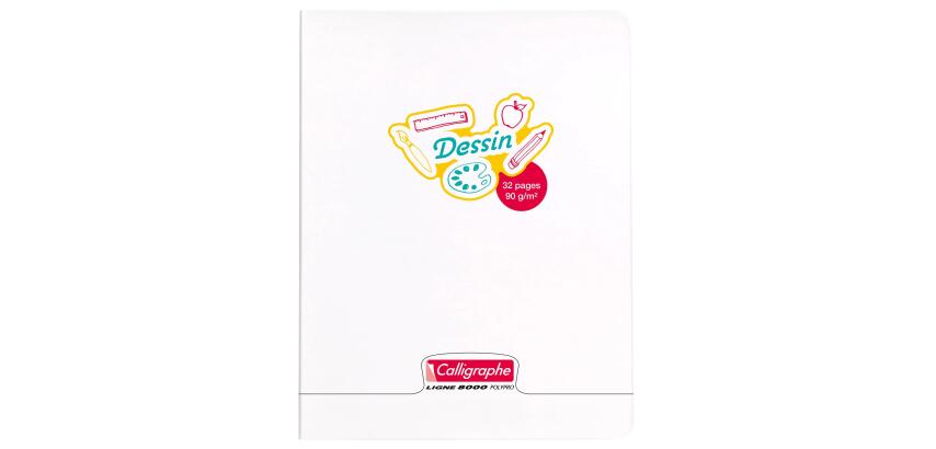 Zeichenheft 8000 POLYPRO 17x22 cm 32 Seiten uni 90 g - Farblos