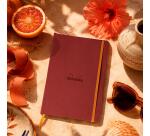 Rhodiarama carnet souple A5 160 pages dot papier ivoire 90g fermeture élastique - Nacarat