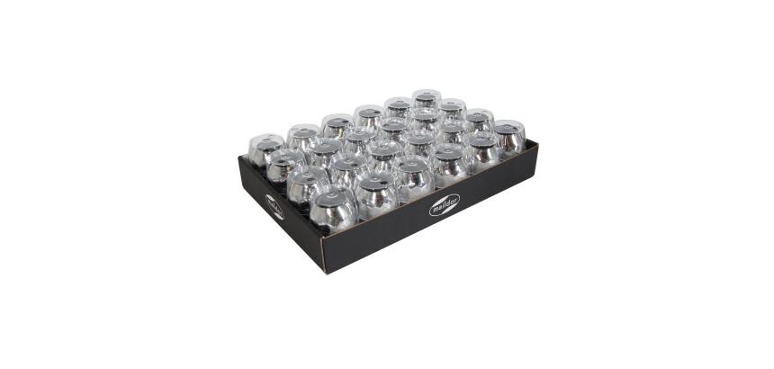 Plat. 24 oeufs métal. 10mx7mm coque Argt