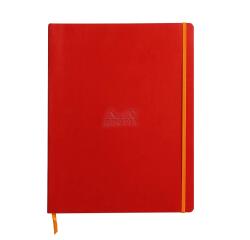 Rhodiarama cahier souple A4+ 160 pages ligné papier ivoire 90g - Coquelicot