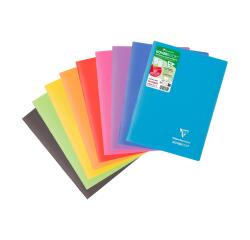 Cahier piqué Koverbook A4 96 pages petits carreaux couverture polypropylène opaque 100% recyclé - Assortis