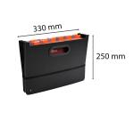 Trieur valisette extensible 24 compartiments Exadesk Exactive® - A4 - Noir