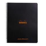 Notebook Rhodia Classic reliure intégrale 22,5x29,7 cm 160 pages dot détachables 80g - Noir