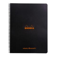 Notebook Rhodia Classic reliure intégrale 22,5x29,7 cm 160 pages dot détachables 80g - Noir