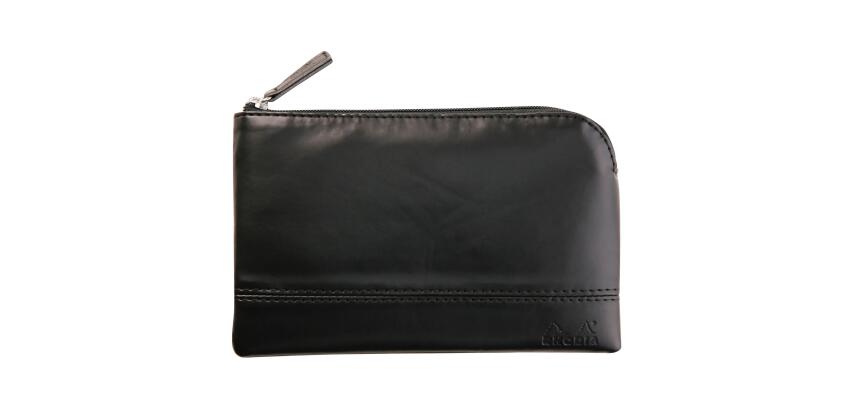 Rhodiarama pochette zippée en simili cuir - taille S (11x17 cm)