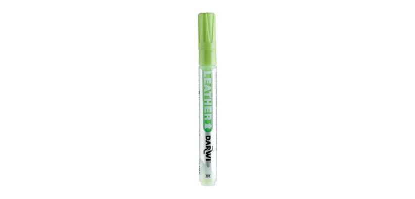 DARWI Marqueur Peinture sur Cuir Pointe Conique Fine 2mm - Vert anis