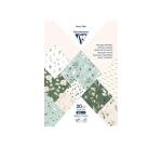 PAPIERS IMPRIMÉS, Bloc de 20 feuilles à motifs 160g/m2 au format A4 (21x29,7cm) + 1 idée créative - Romantique - Multicolore