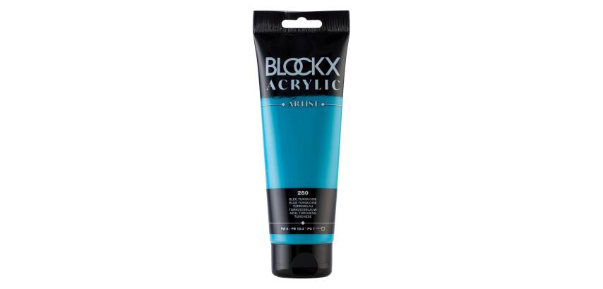 Fijne acrylverf tube 250 ml - Turkoois