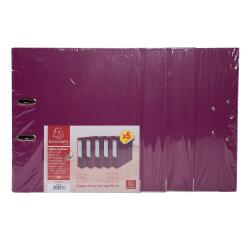 Exacompta, Set mit 5 Ordnern A4, PP, Rückenbreite 80mm, Prem'Touch-Mechanik - Fuchsia