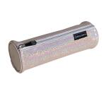 Rundes Schlampermäppchen PU Glitter, 22,5x7,5cm - Farben sortiert