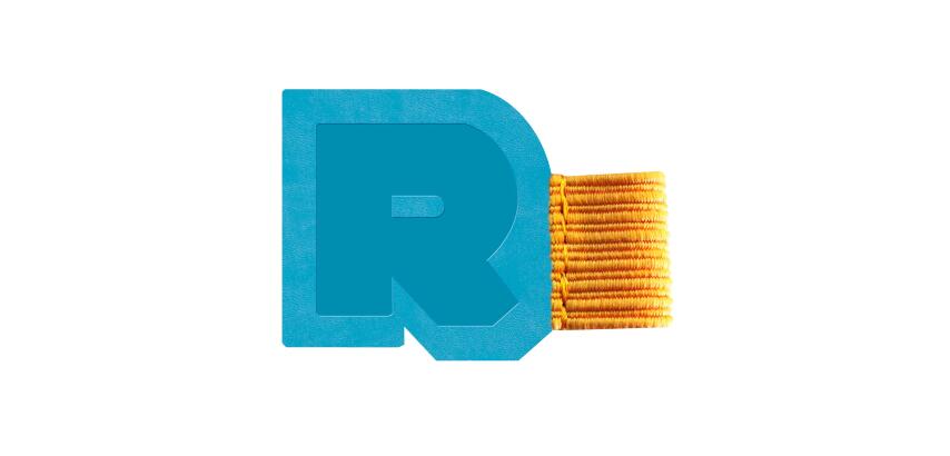Rhodiarama porte-stylo autoadhésif 4x3 cm pour blocs carnets et agendas - Turquoise