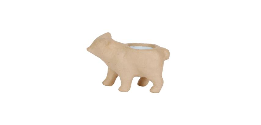 Cache pot ours 20x10x13,5cm - Kraft