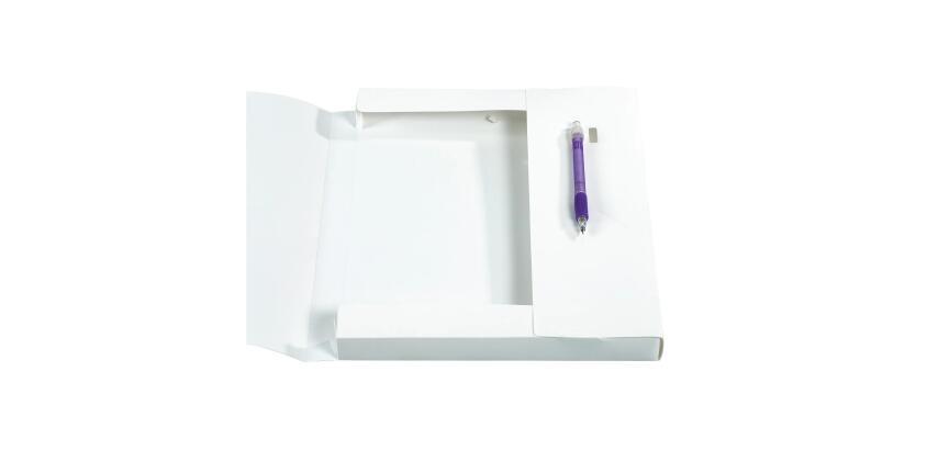 Filing box 25 mm spine, opaque 0.7mm polypropylene Krea Cover - White
