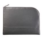 Rhodiarama pochette zippée en simili cuir - taille L (21x28 cm) - Titane
