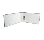 Ordner Standard wolkenmarmoriert, mit 2 Ringen, 80mm Rücken, für Format DIN A3 quer - Grau - Rücken grau