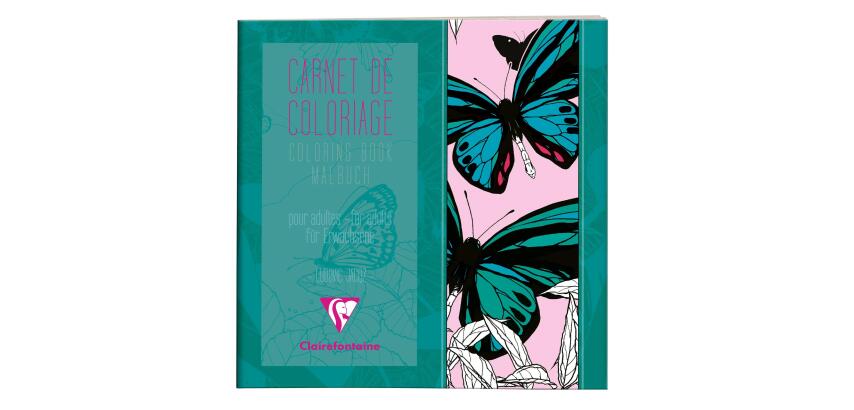 COLORIAGE, Carnet de 36 pages 120g/m² au format 20x20cm - Papillons