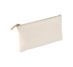 Clairefontaine Flying Spirit Flat Leather Pencil Case - 22x11cm - White