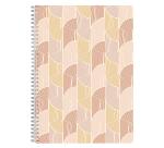 Terracotta, Cahier reliure intégrale A4 21x29,7 cm, 148 pages, ligné et marge, ass.