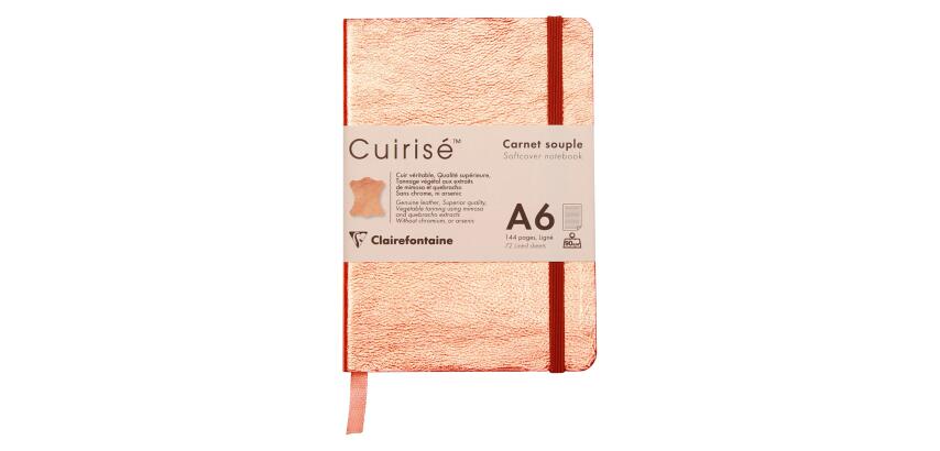 CUIRISÉ Carnet souple A6, 144 pages unies - Cuivre