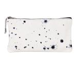 COSMICUIR Flaches Schlampermäppchen Wildleder 22x11cm dunkelblau