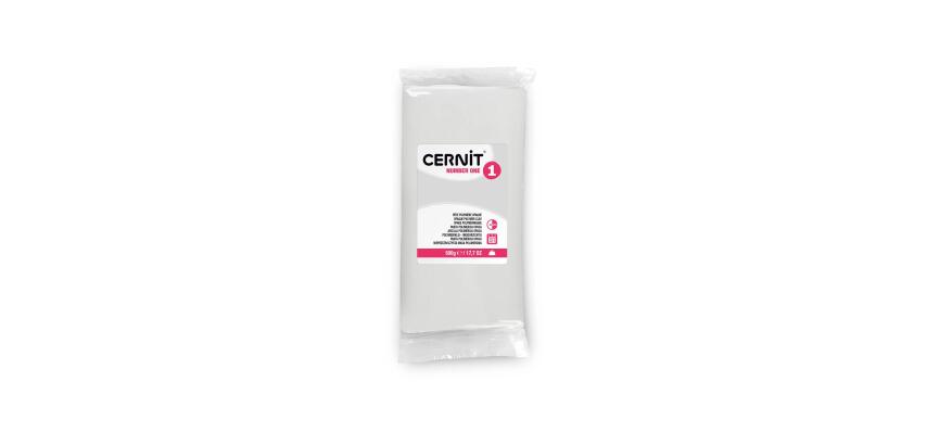 CERNIT - A Number one Polymer Clay Block - Baking Modelling Clay - Opaque white colour - 500 g block - CE0900500027C - White