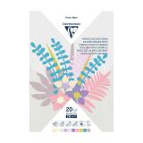 PAPIER COULEUR À GRAIN, Bloc de 20 feuilles 210g/m2 au format 21x29,7cm - Assortiment pastel - Assortiment