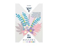 PAPIER COULEUR À GRAIN, Bloc de 20 feuilles 210g/m2 au format 21x29,7cm - Assortiment pastel - Assortiment