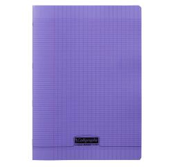 Cahier piqué 8000 POLYPRO A4 48 pages grands carreaux 90 g - Violet