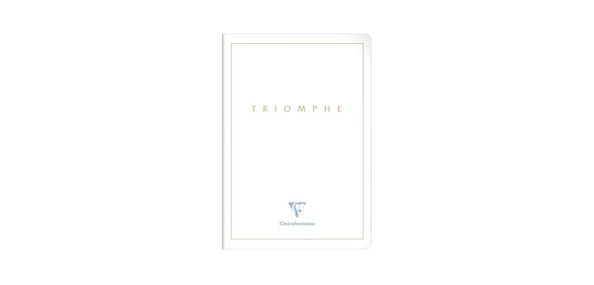 Triomphe GOLD cahier piqûre textile A4 96 pages uni papier blanc 90 g - Blanc