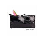 REPTILE DESIGN Trousse plate 22x11 cm, Python noir - Python noir