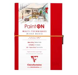 Paint'ON carnet cousu 32F A5 250g - Rouge