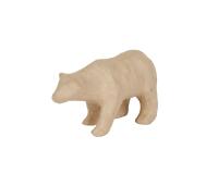 Kleines Pappmaché, braun, Eisbär 11,5cm - Kraft