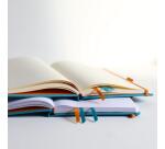 Rhodiarama Goalbook rembordé rigide A5 240 pages dot papier ivoire 90g - Turquoise